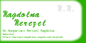 magdolna merczel business card